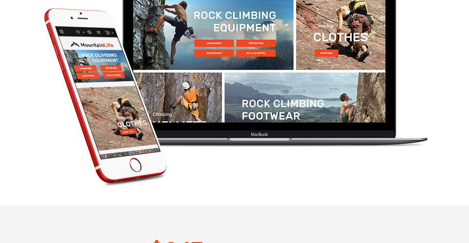 climber's gear magento theme