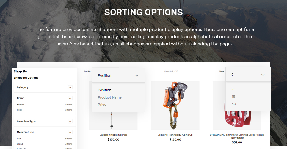 climber's gear magento theme