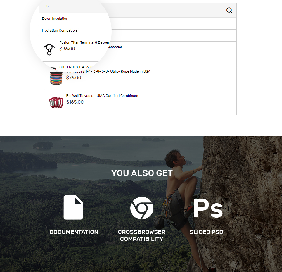 climber's gear magento theme