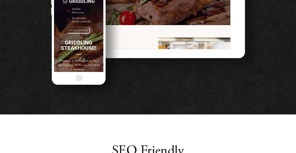 мясо и барбекю ресторан wordpress тема