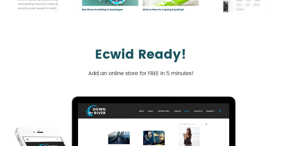 рафтинг и каякинг wordpress тема