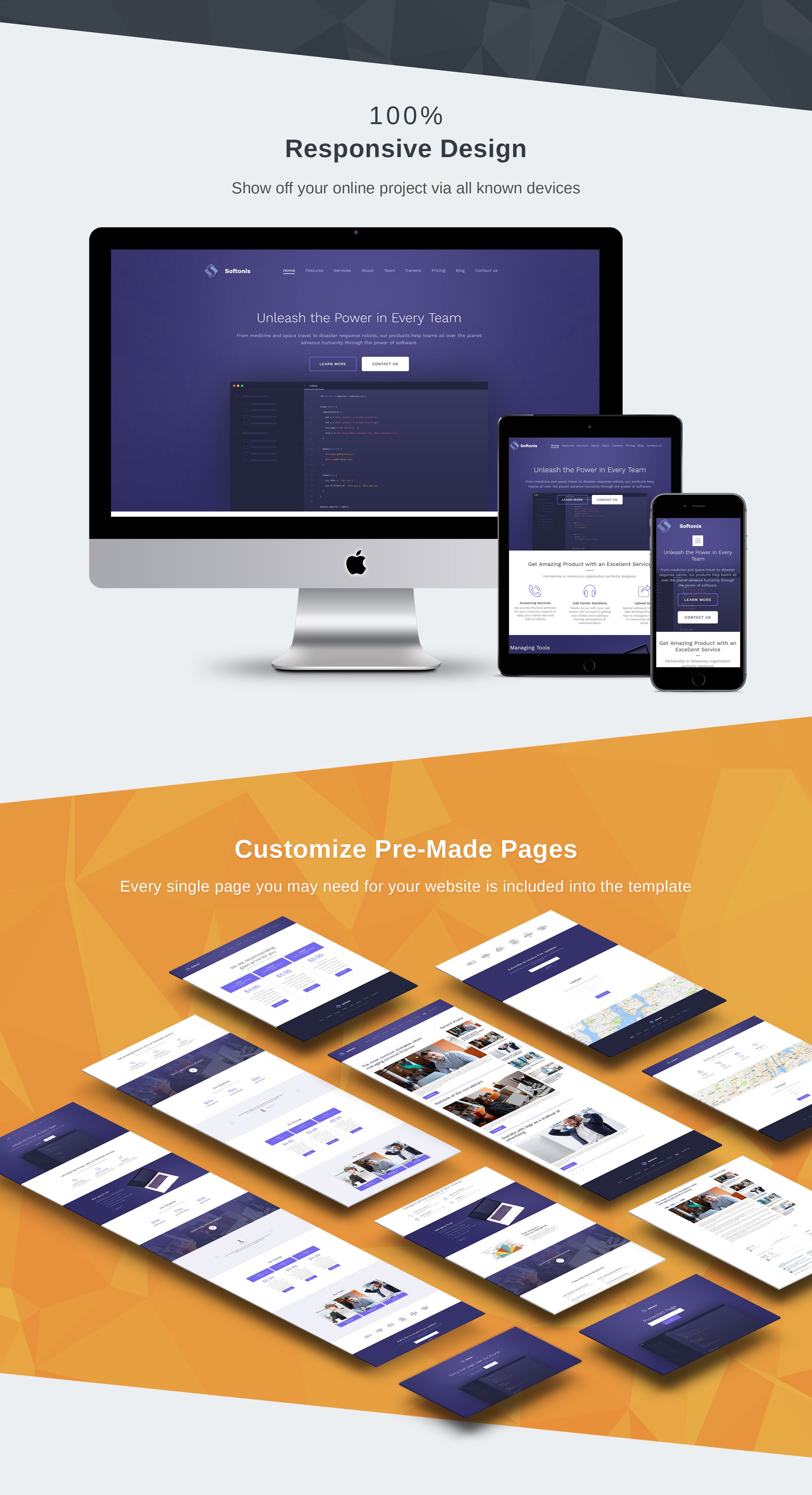 шаблон softonis moto cms 3