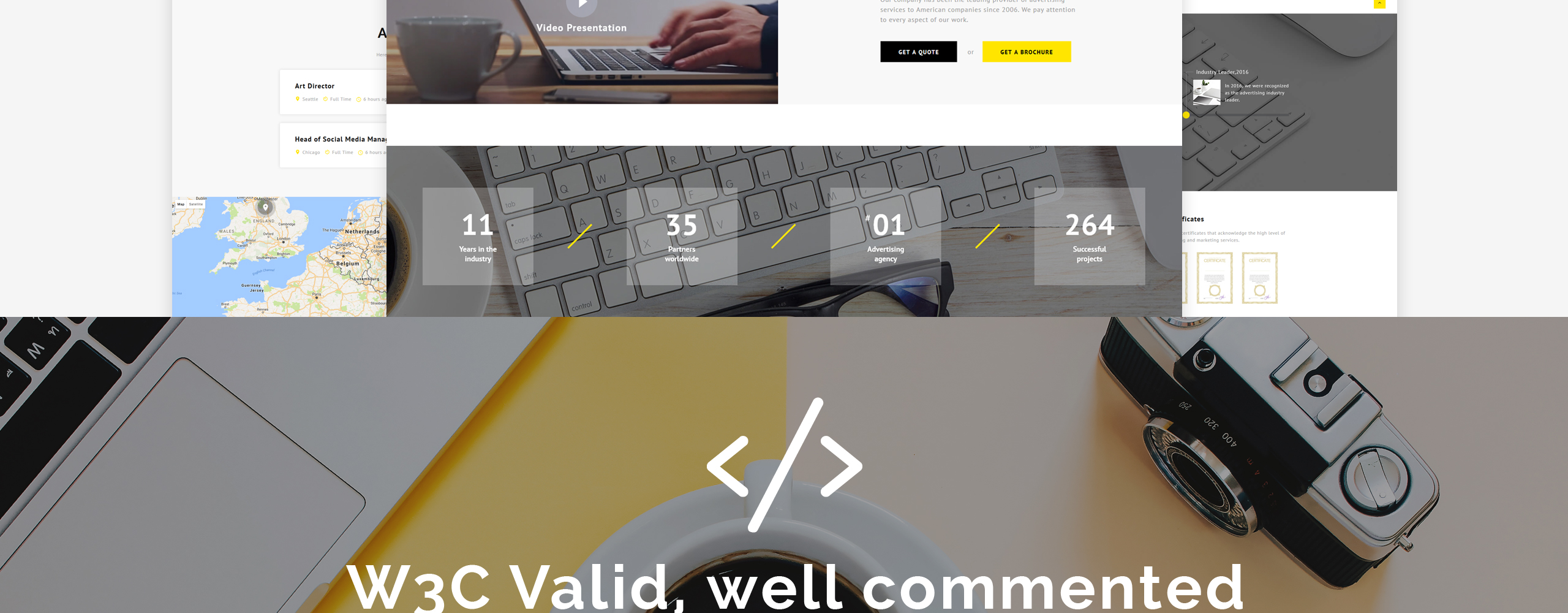 рекламное агентство html шаблон сайта