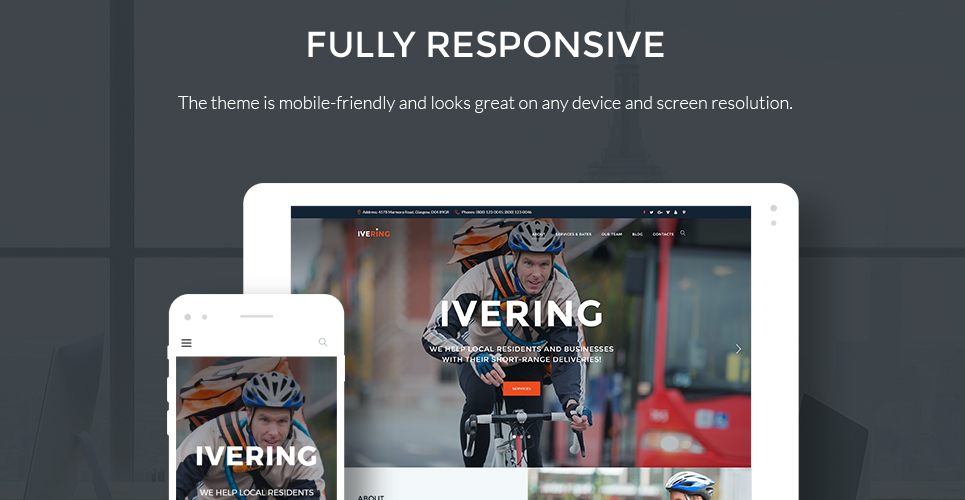 bike courier &amp; package delivery wordpress тема