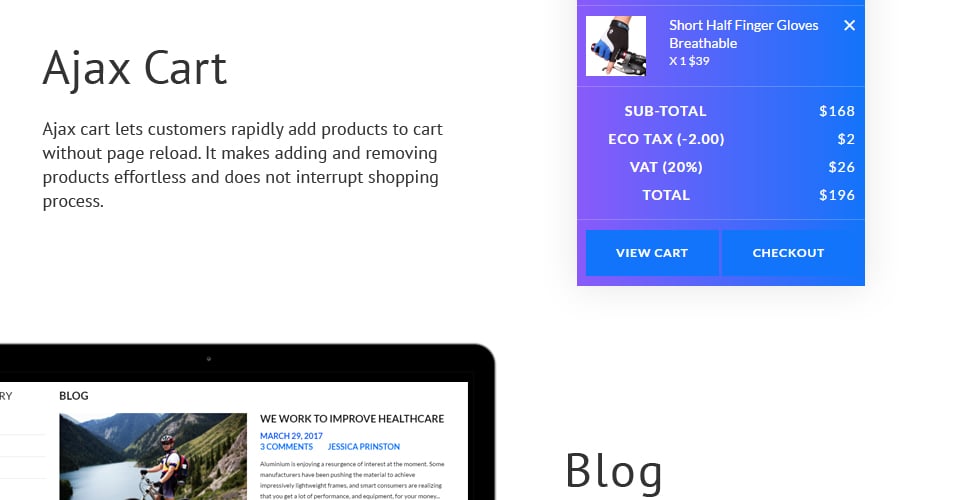 отзывчивый шаблон opencart для веломагазина