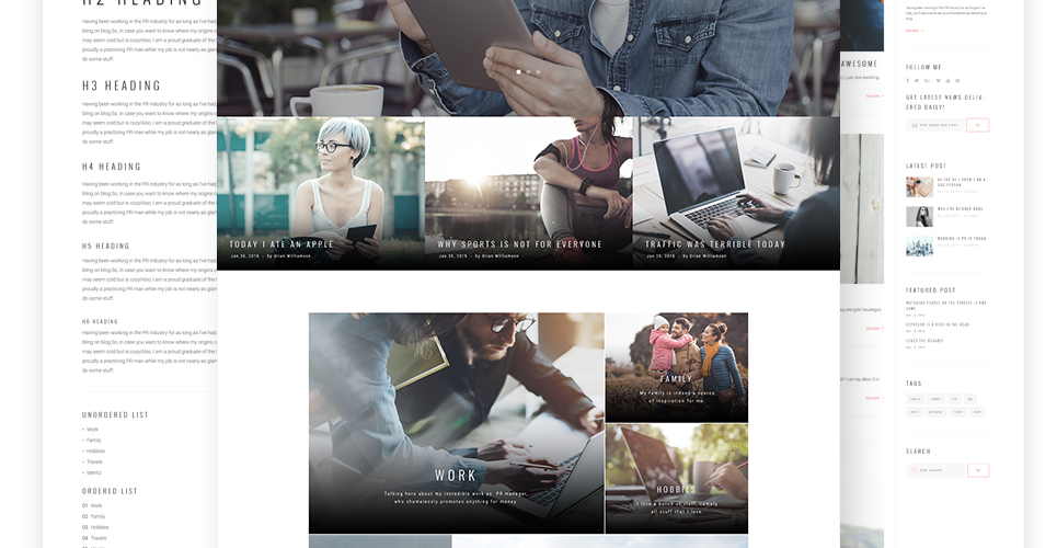 личный блог wordpress тема