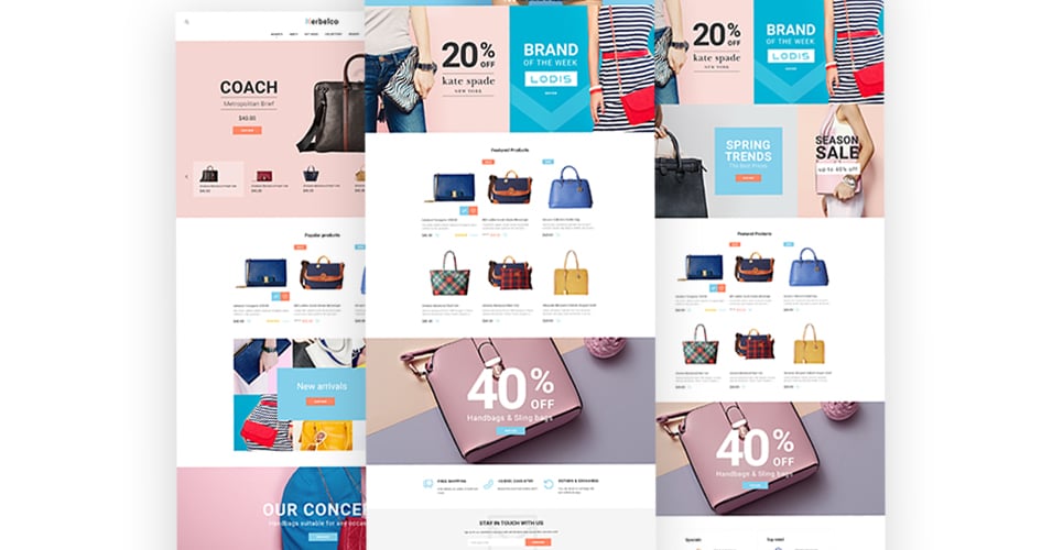 тема магазина сумок prestashop