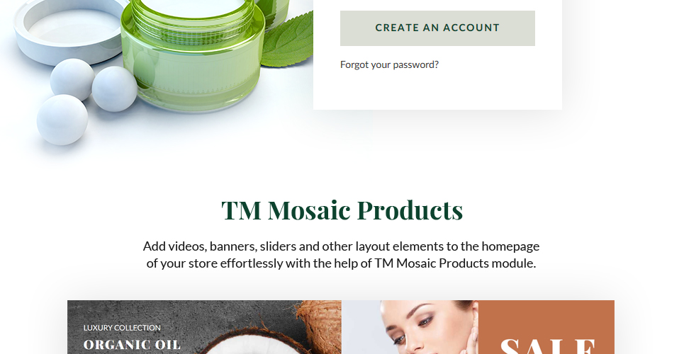 магазин косметики prestashop тема