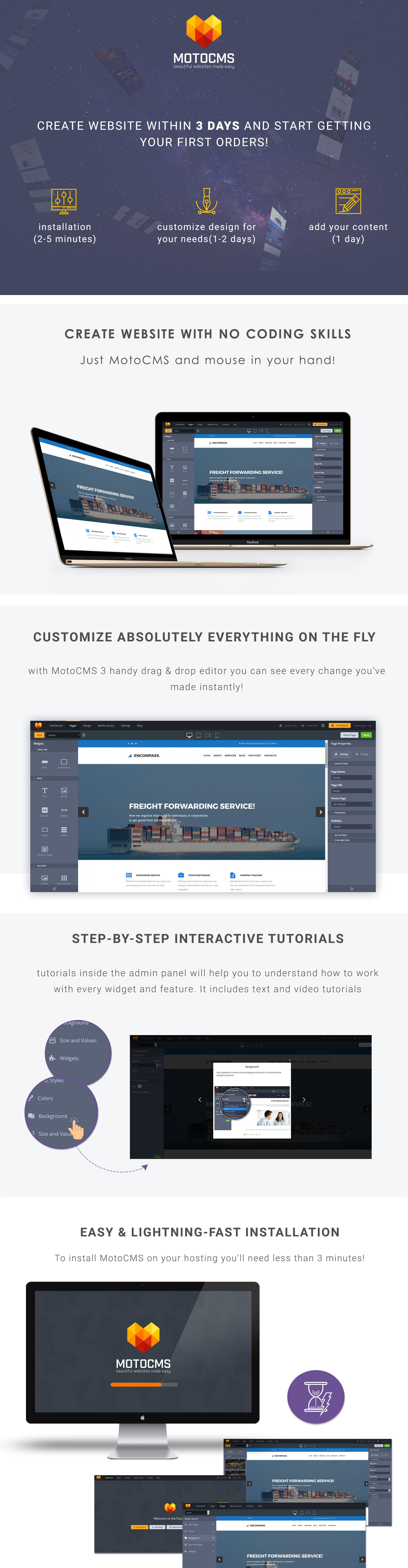 шаблон maritime moto cms 3