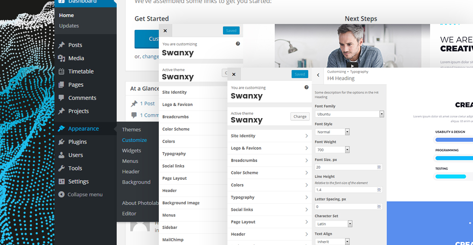 swanxy wordpress тема