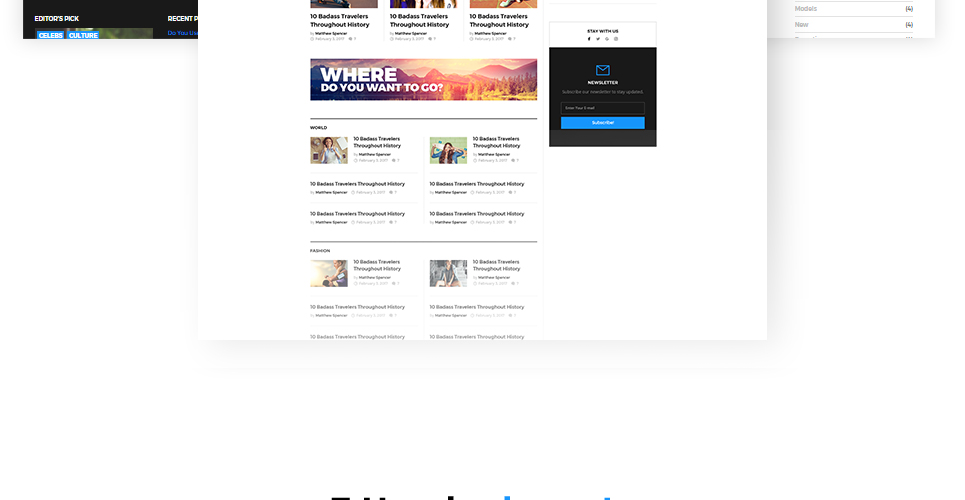 новостной журнал wordpress тема