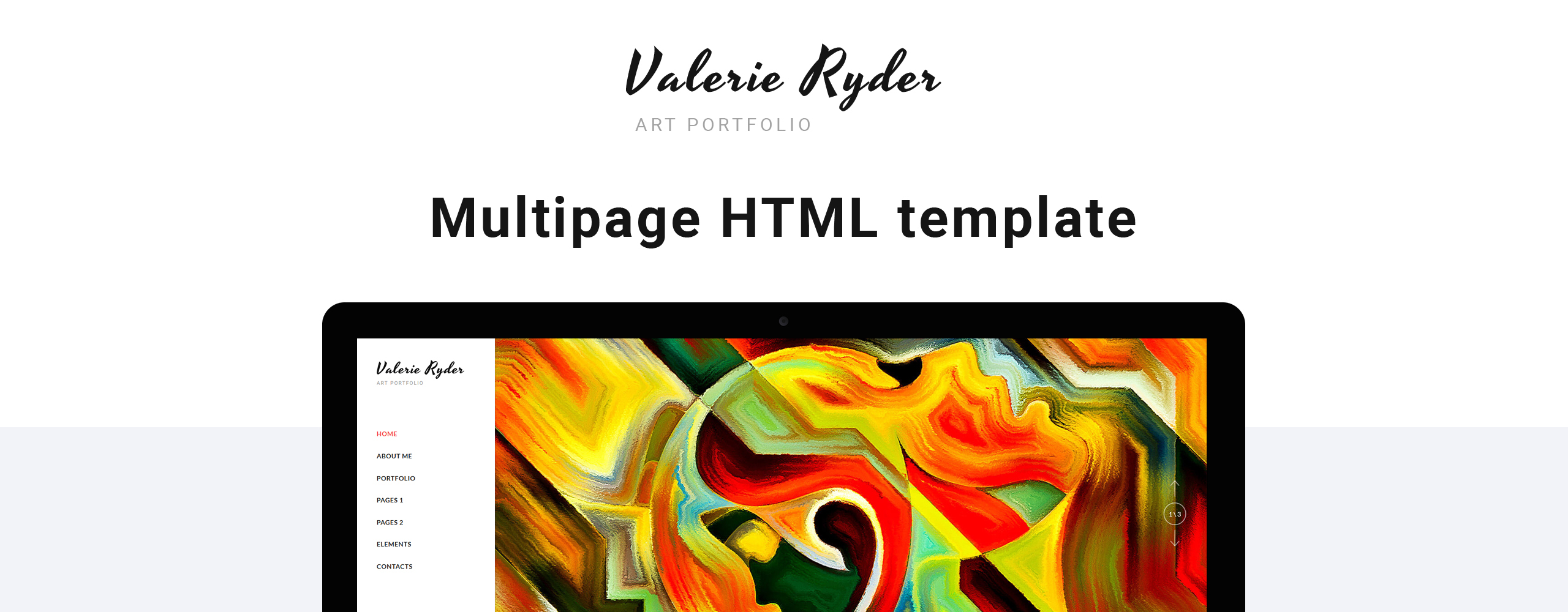 шаблон веб-сайта artist portfolio responsive html5