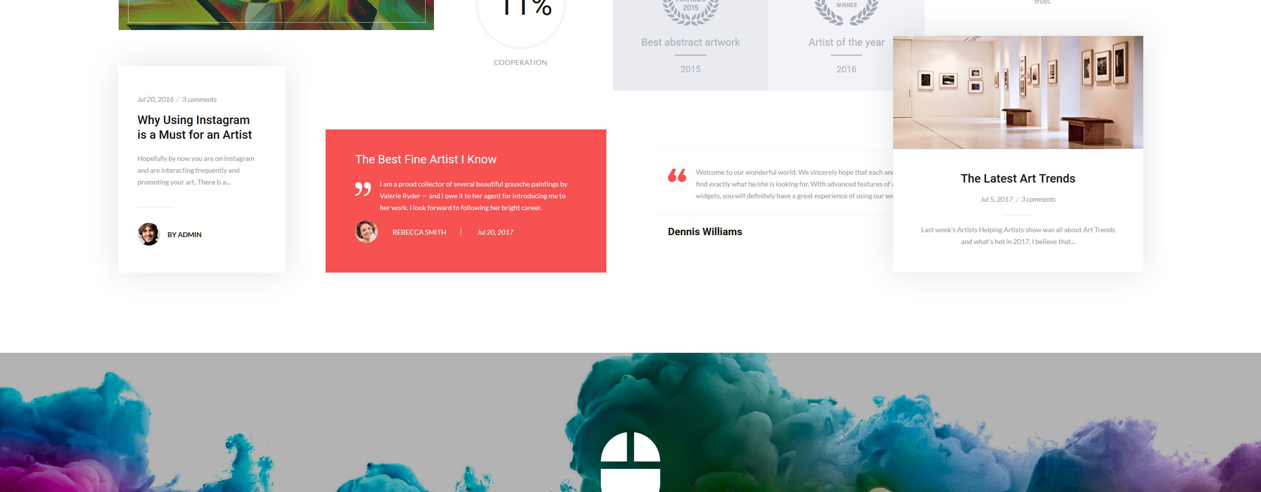 шаблон веб-сайта artist portfolio responsive html5