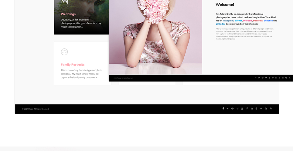 профессиональный фотограф портфолио wordpress тема