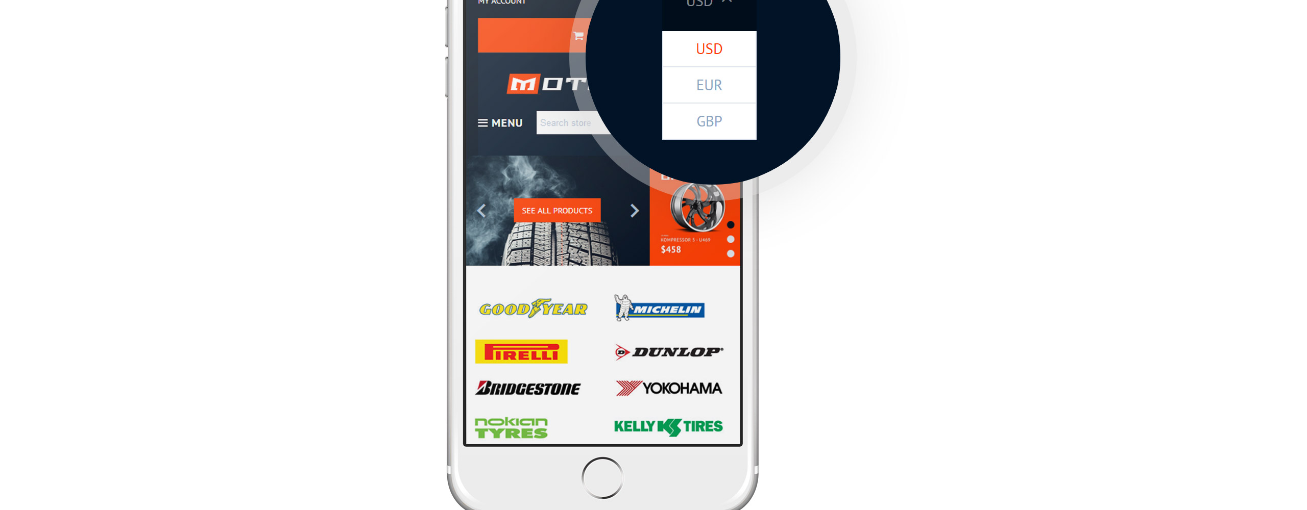 wheels &amp; tires отзывчивая тема shopify