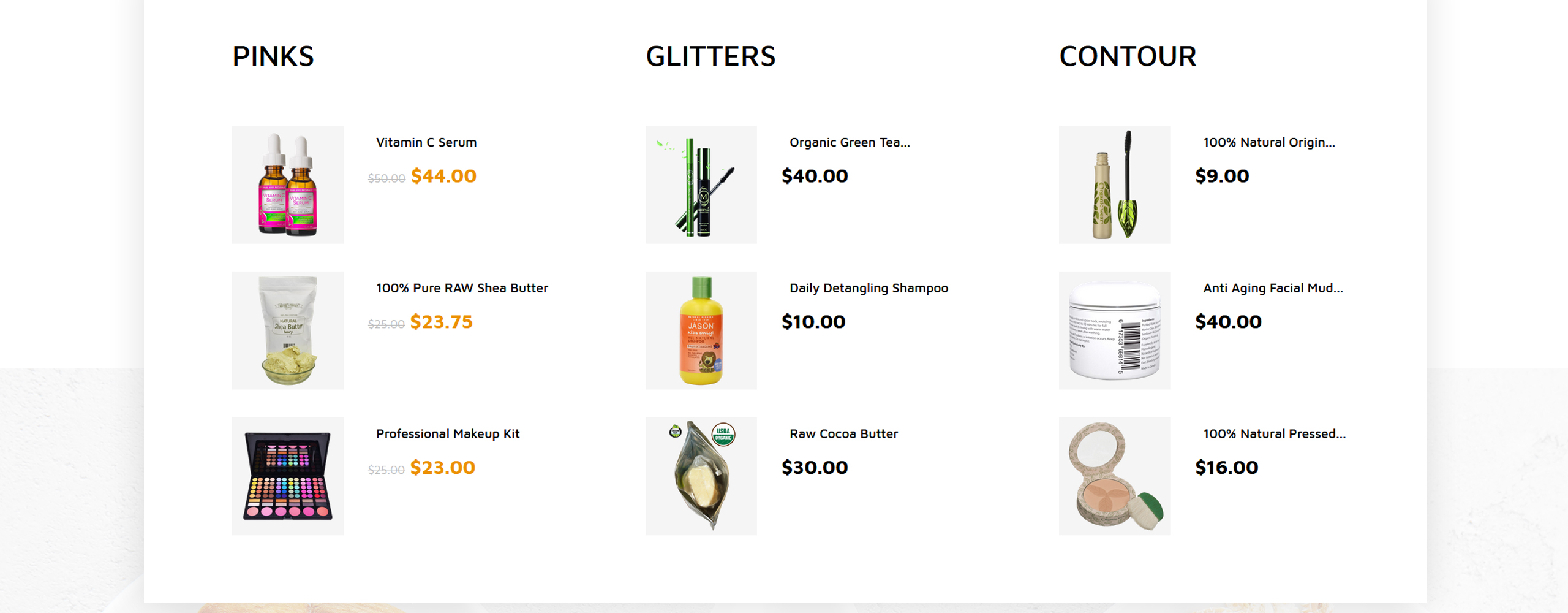 тема cosmettele prestashop