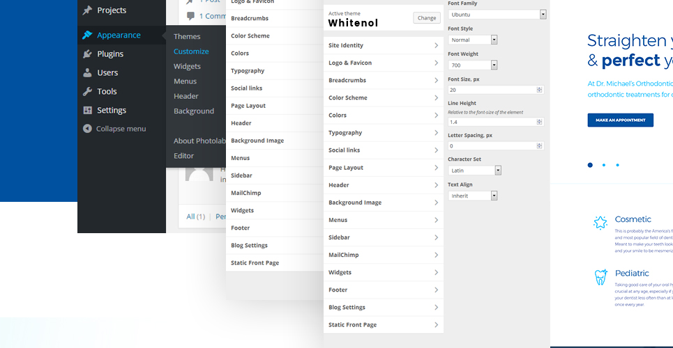 стоматология клиника отзывчивая тема wordpress