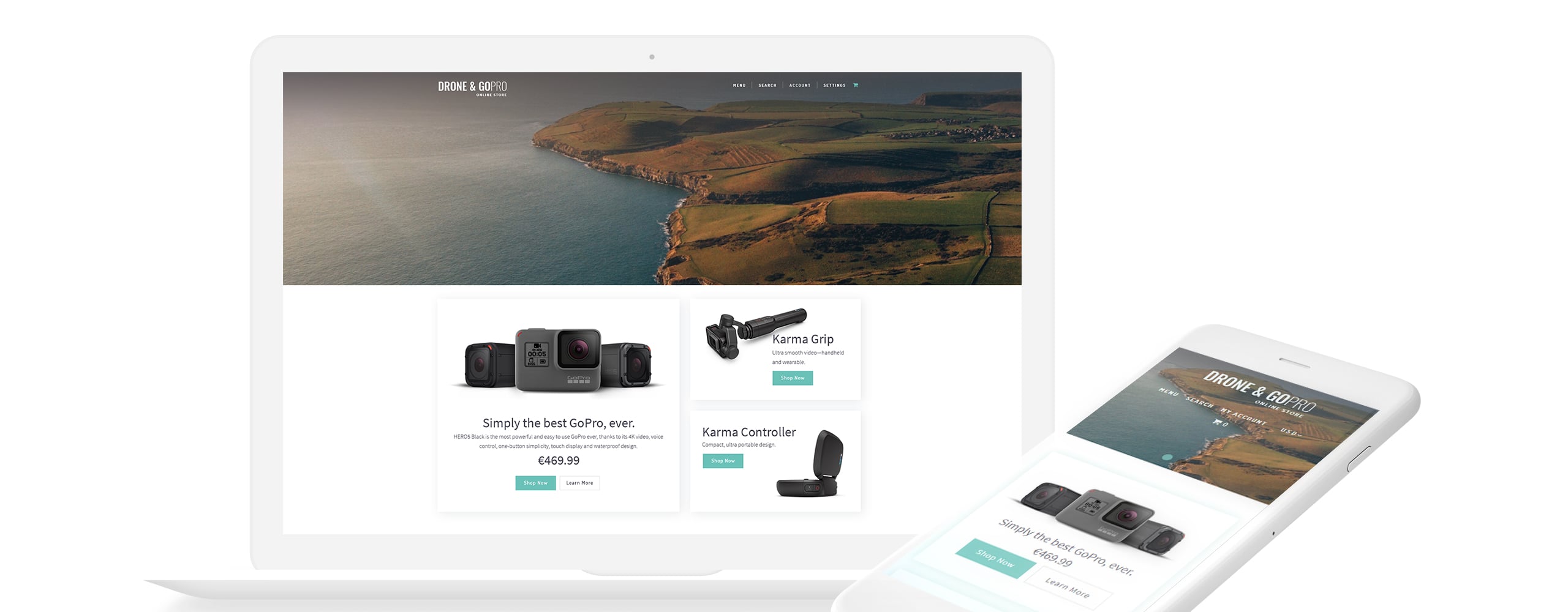 drone shop shopify тема