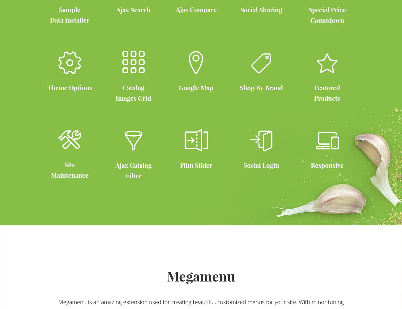 магазин здоровой пищи magento theme