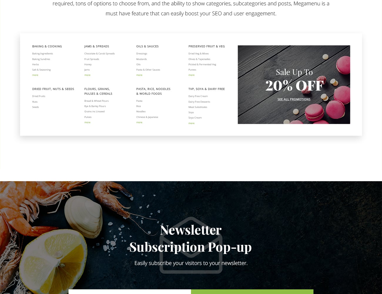 магазин здоровой пищи magento theme
