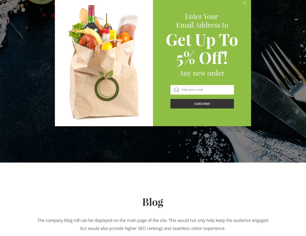 магазин здоровой пищи magento theme