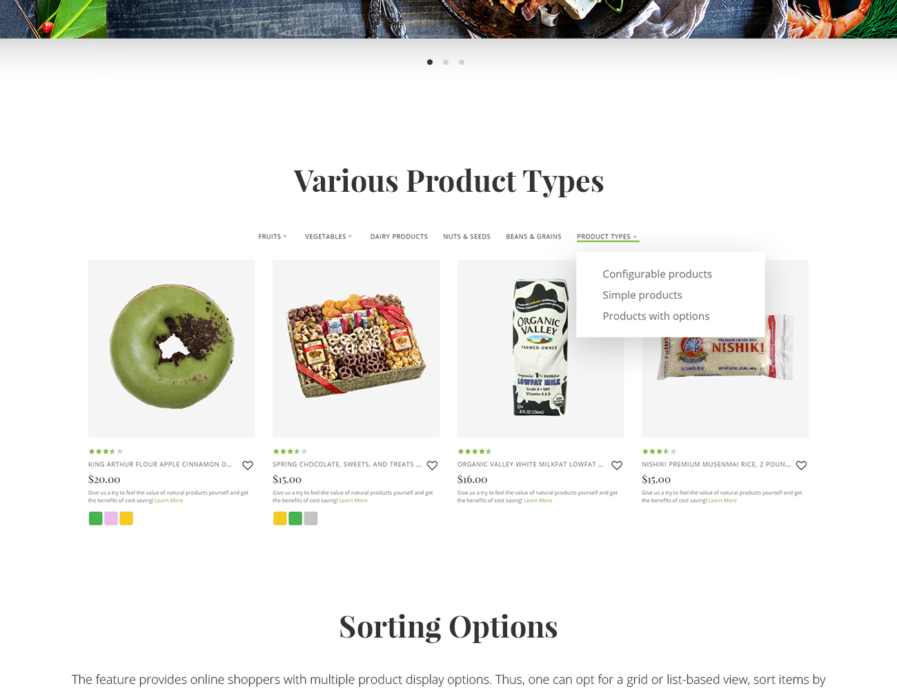 магазин здоровой пищи magento theme