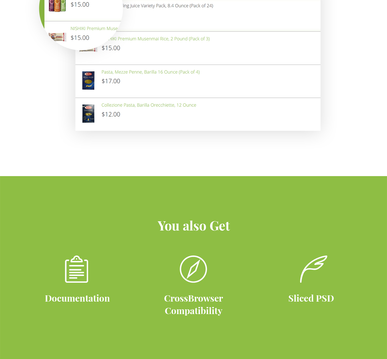 магазин здоровой пищи magento theme