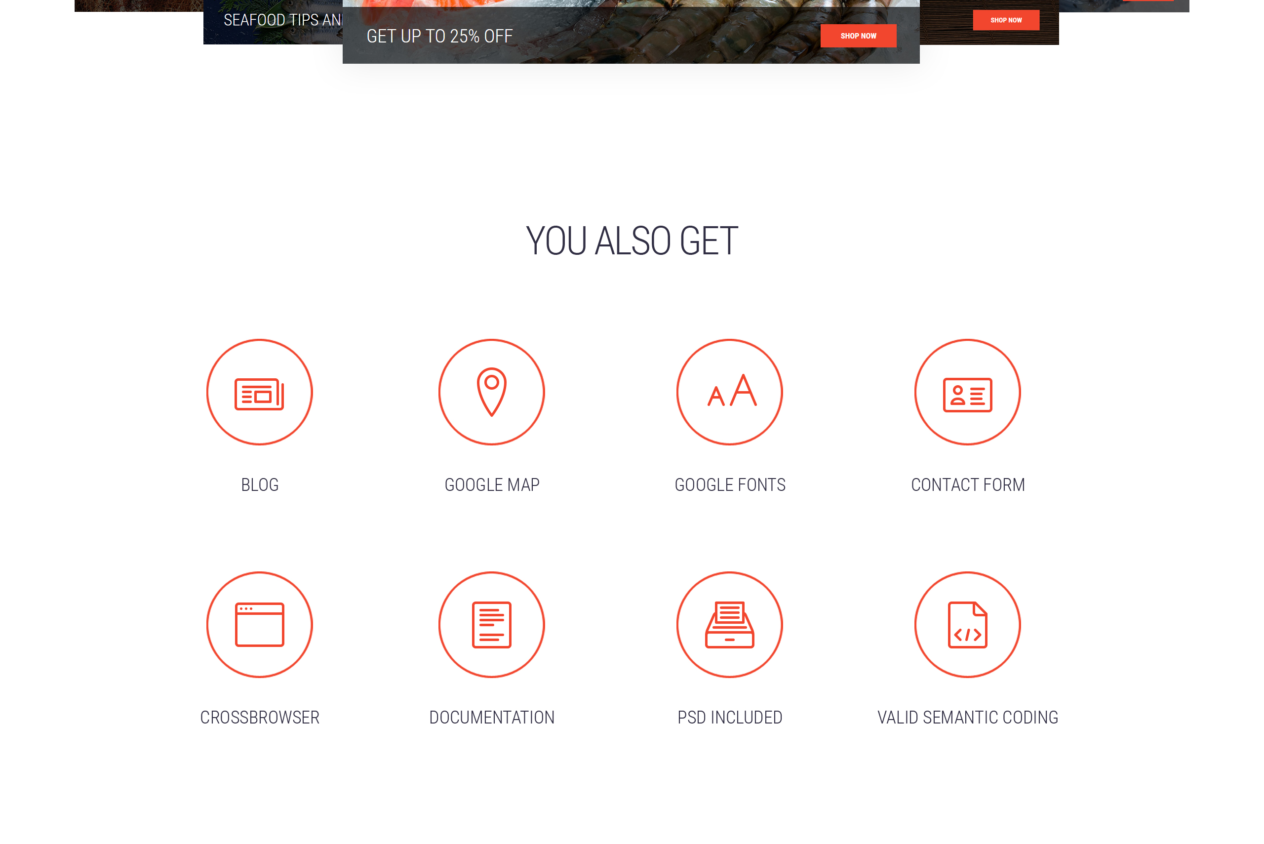 seafood restaurant отзывчивая тема shopify