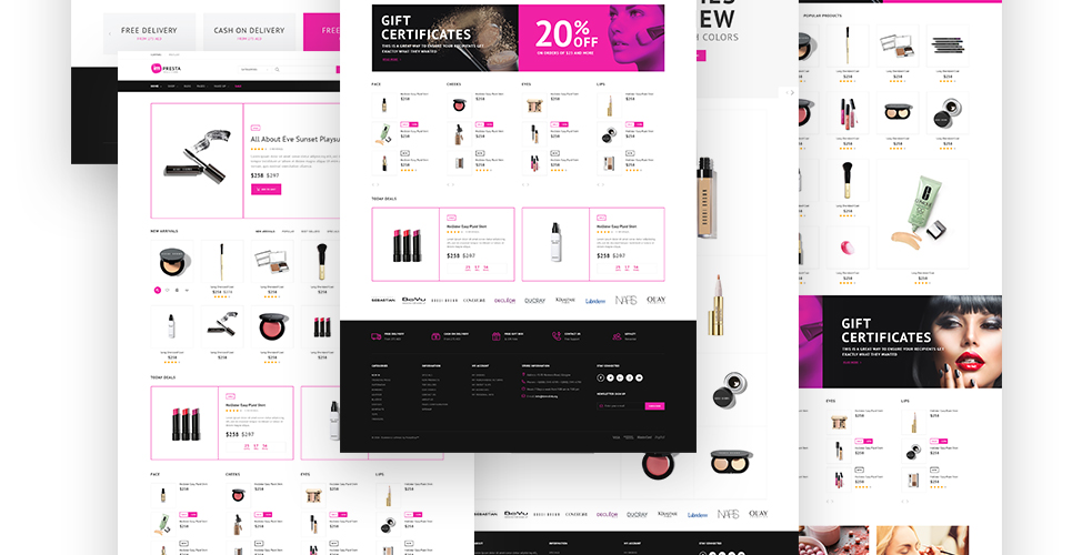 магазин косметики prestashop тема