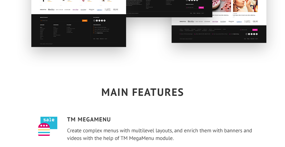 магазин косметики prestashop тема