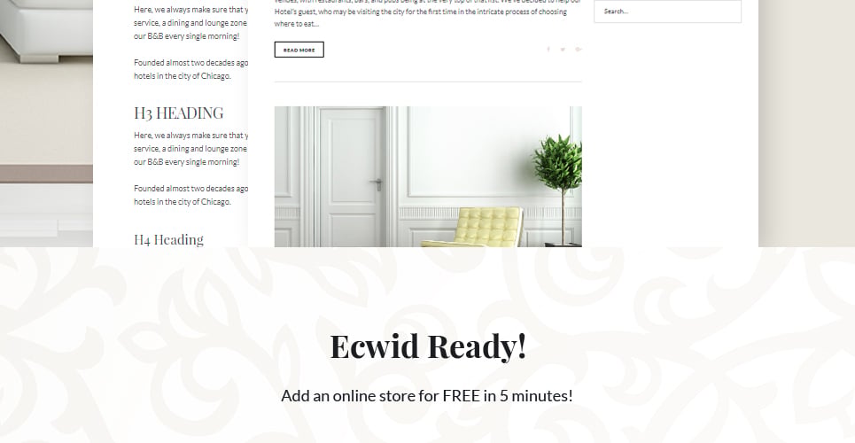 небольшой отель wordpress тема