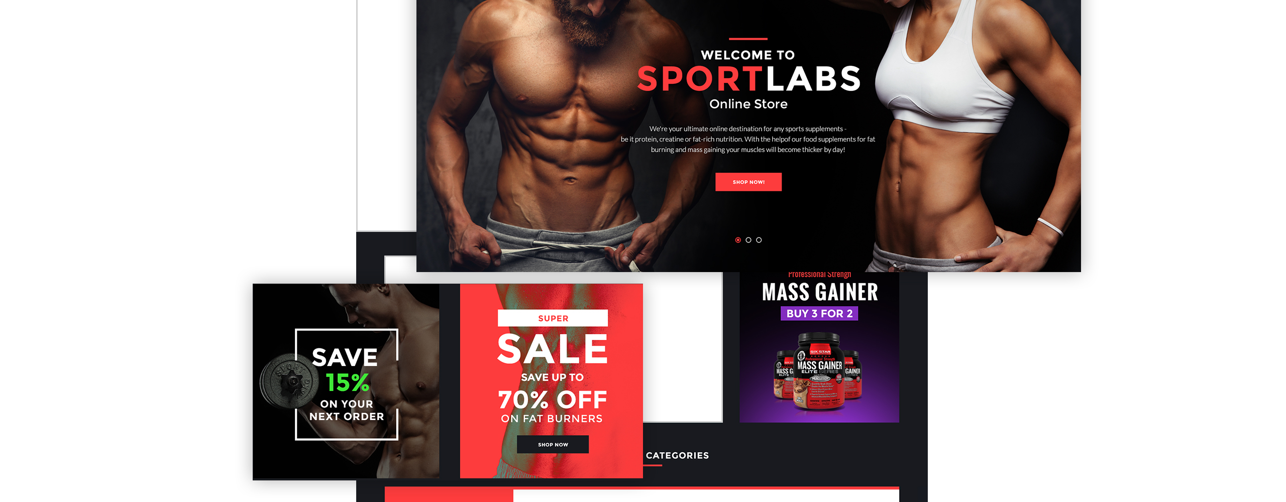тема спортивного питания prestashop
