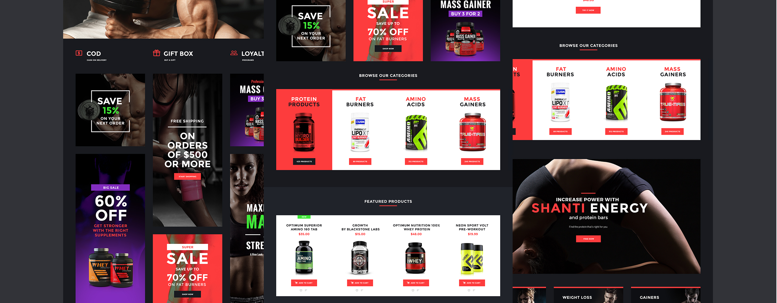 тема спортивного питания prestashop