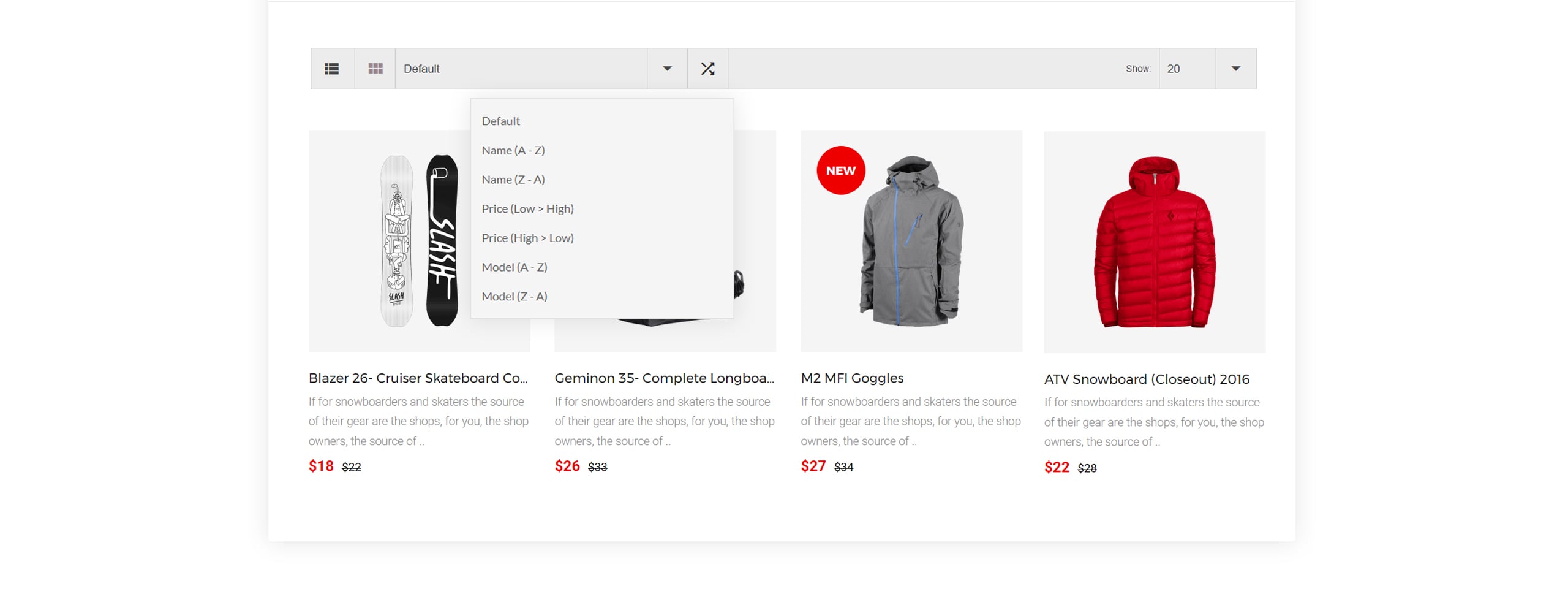 катание на коньках отзывчивый шаблон opencart