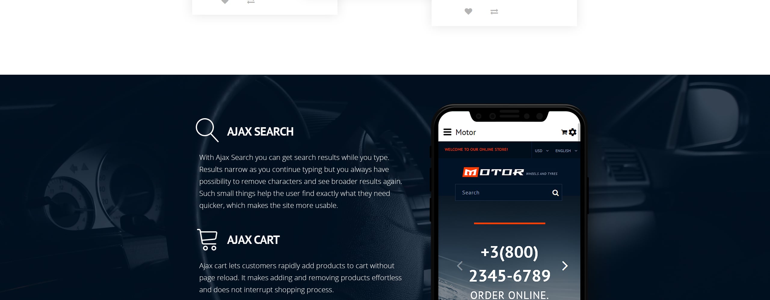 адаптивный шаблон opencart wheels &amp; tires responsive