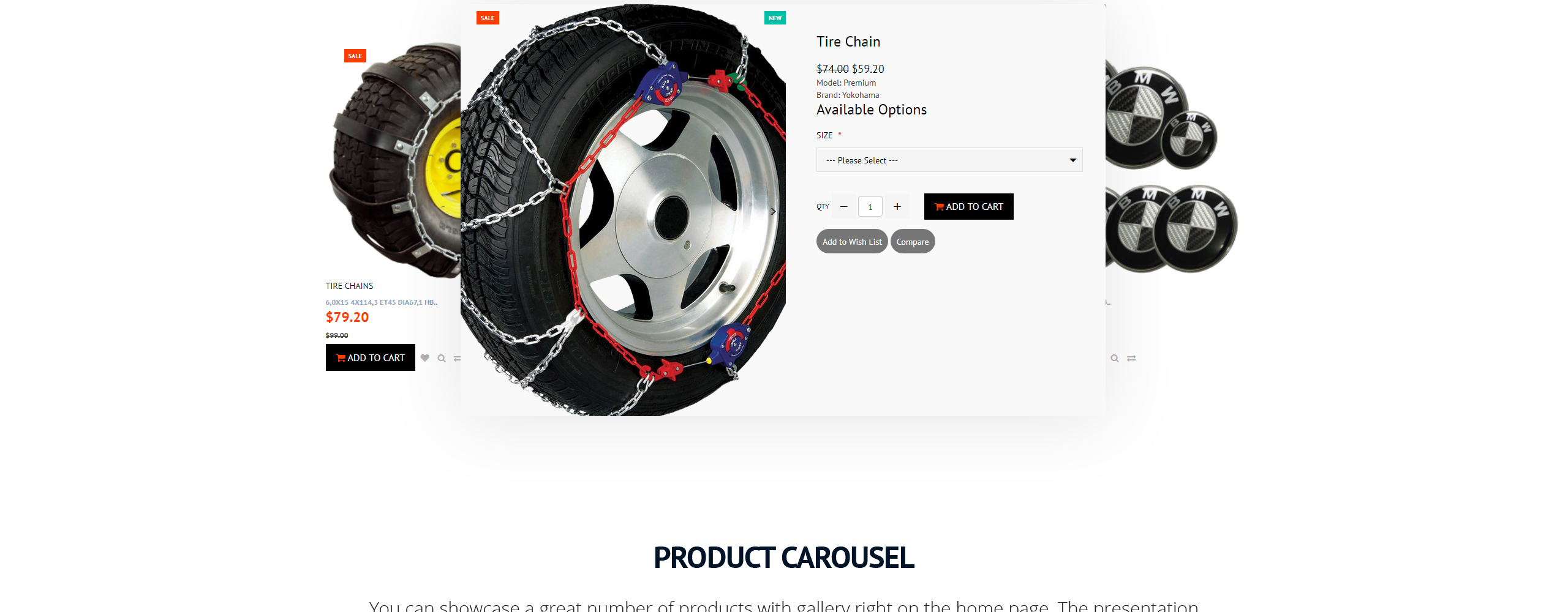 адаптивный шаблон opencart wheels &amp; tires responsive