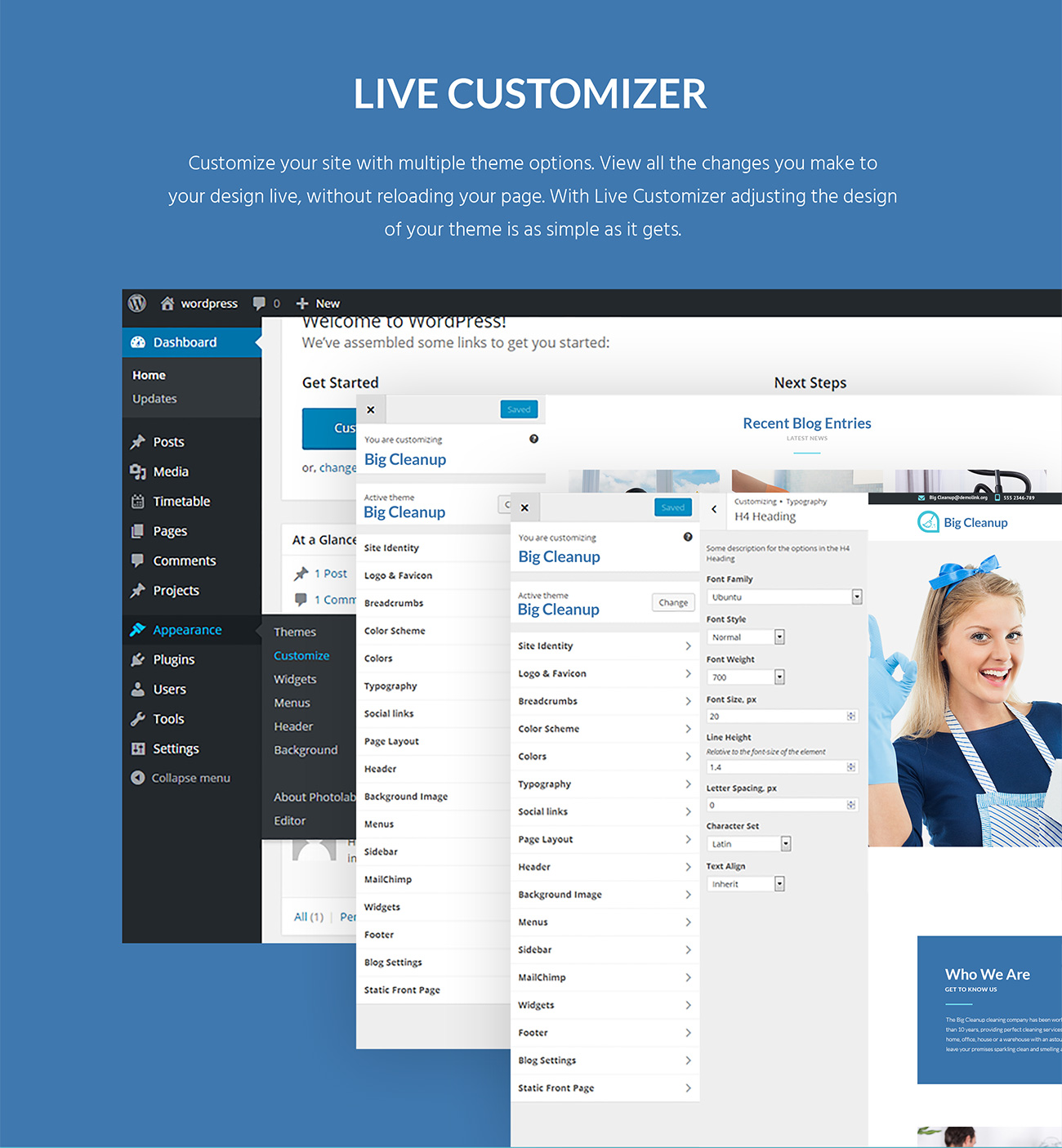 клининговые услуги отзывчивая тема wordpress