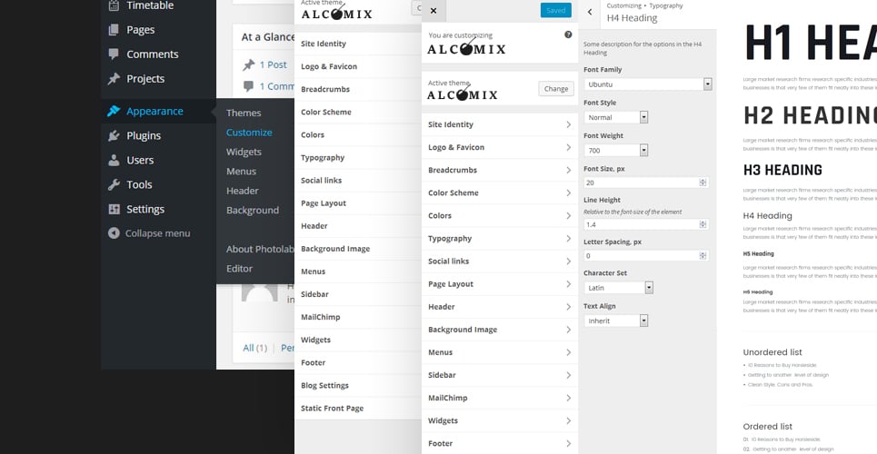 тема wordpress для коктейль-бара