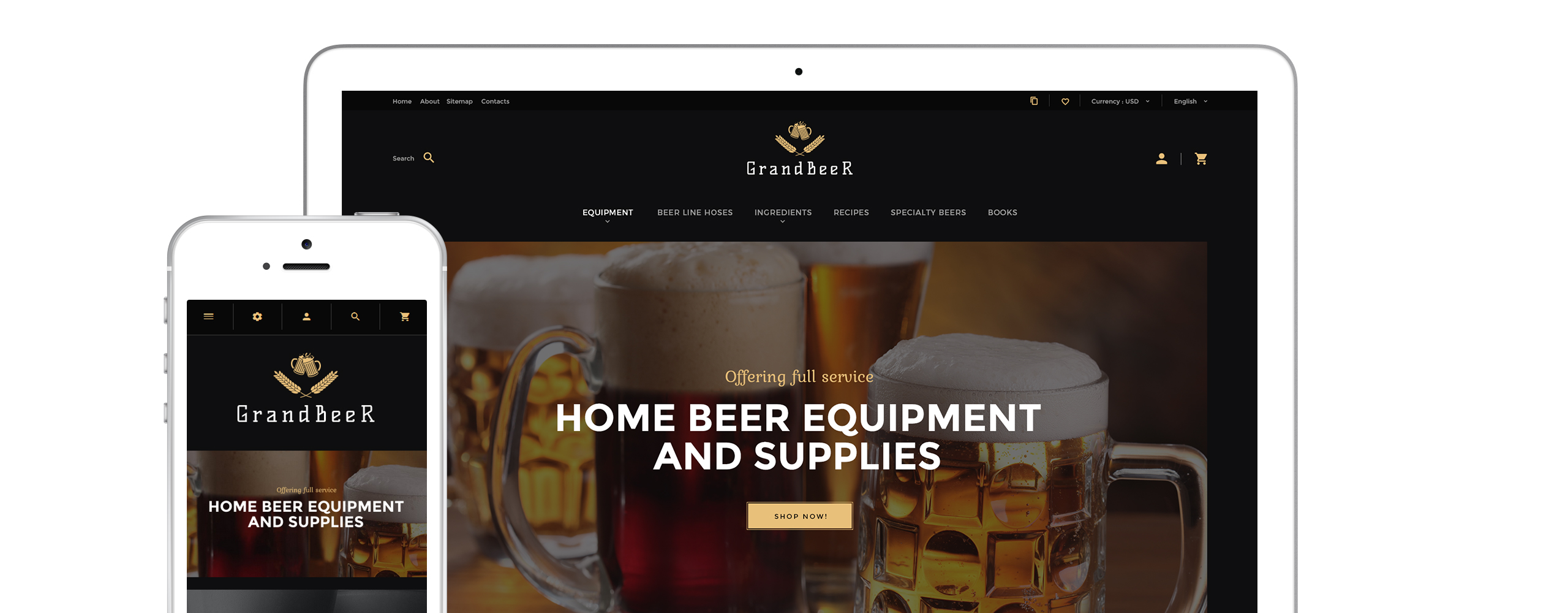 тема grandbeer prestashop