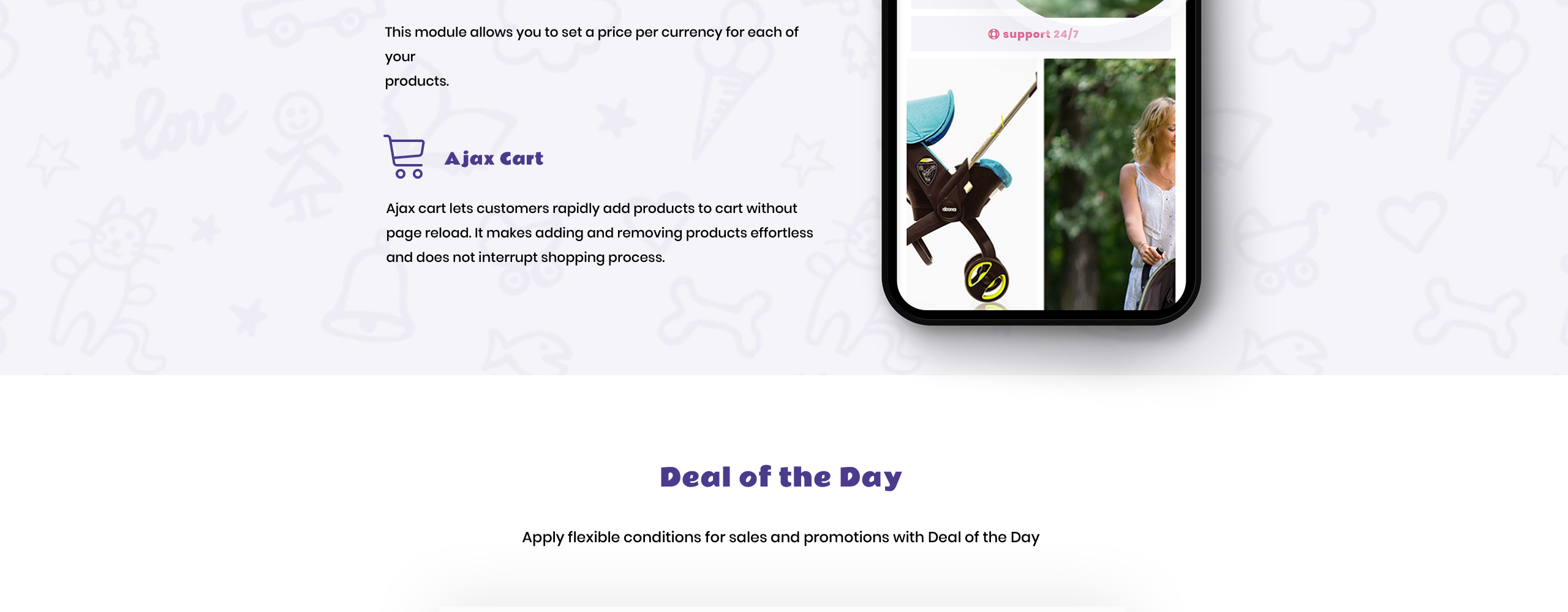 детский магазин шаблон opencart