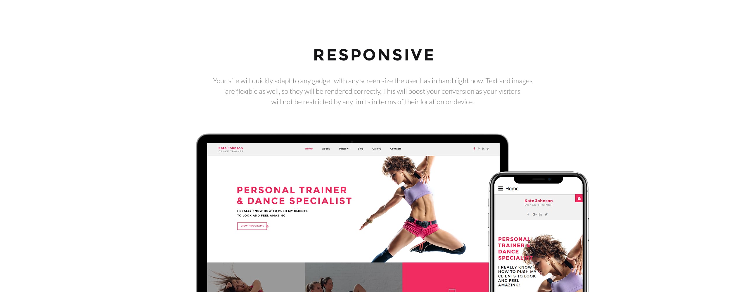шаблон dance trainer joomla
