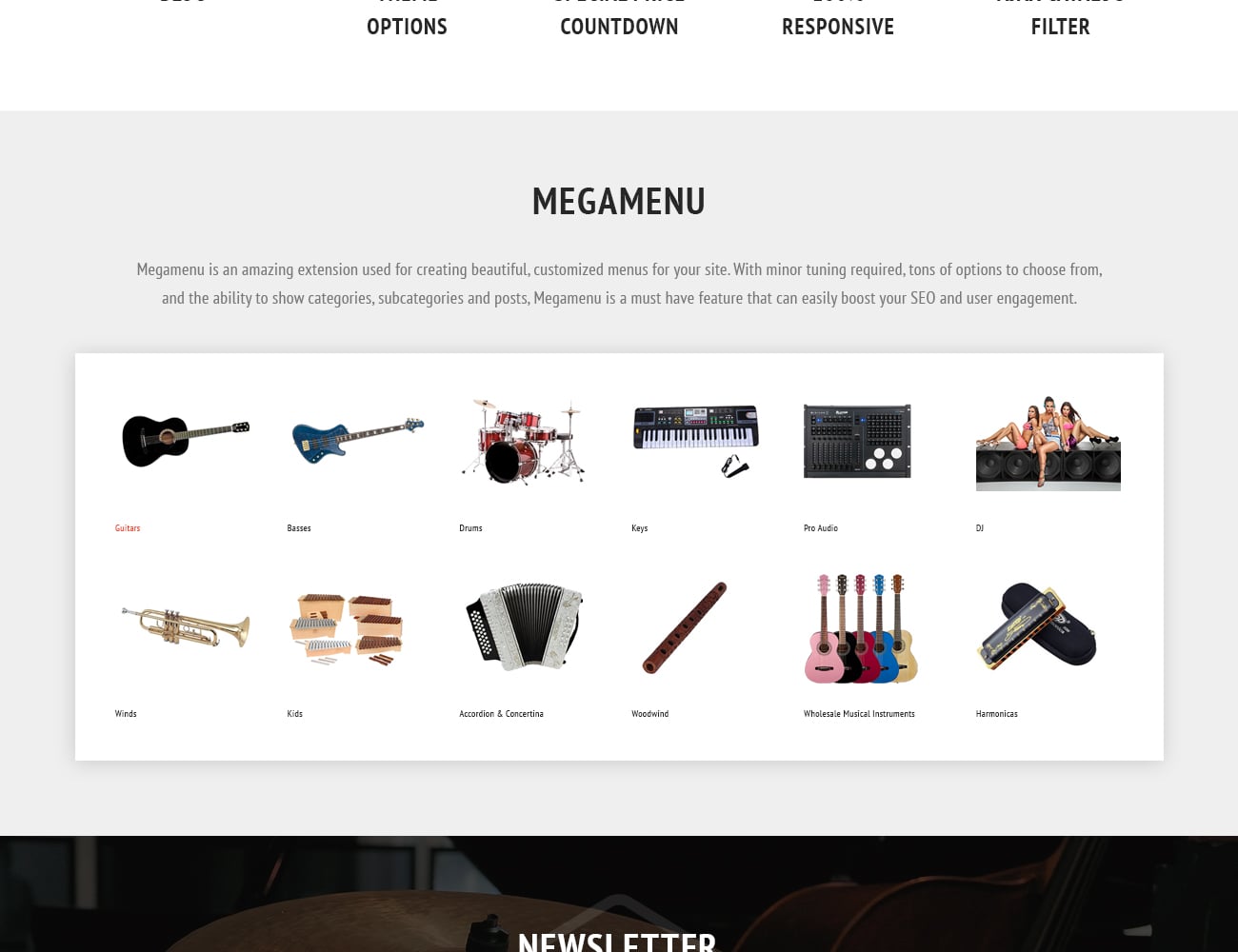 музыкальный магазин magento theme