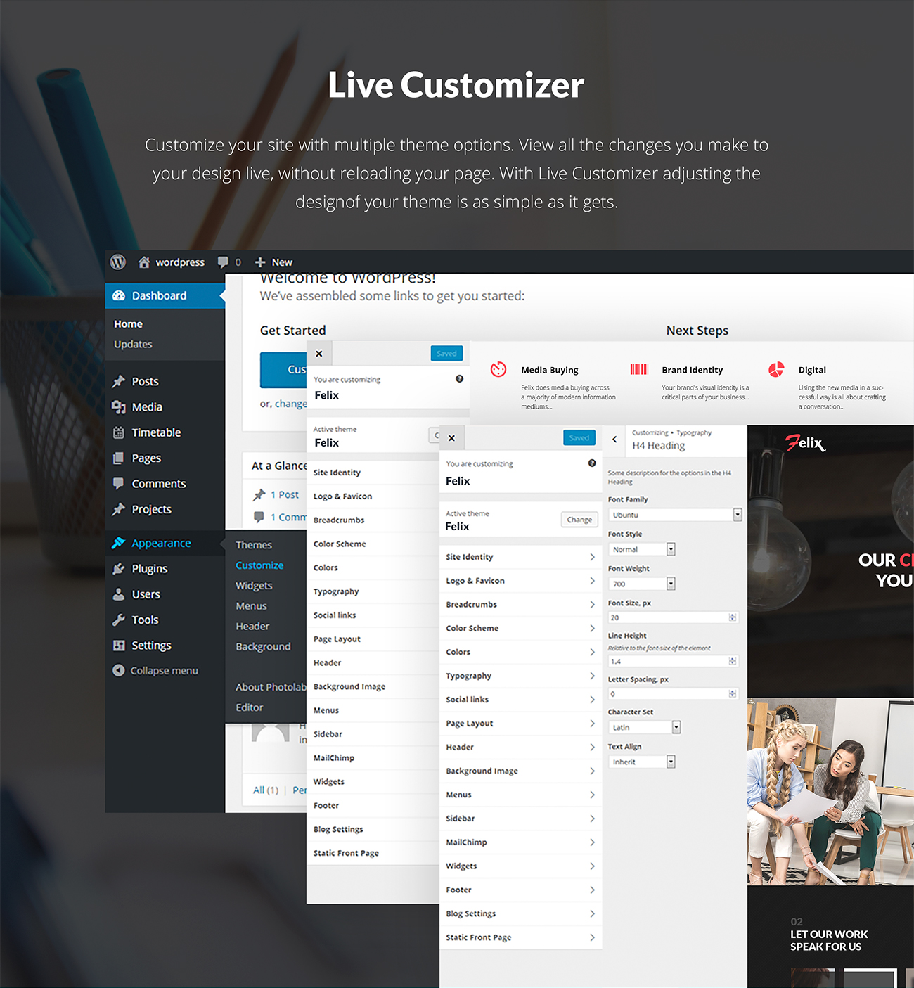 феликс рекламное агентство wordpress тема