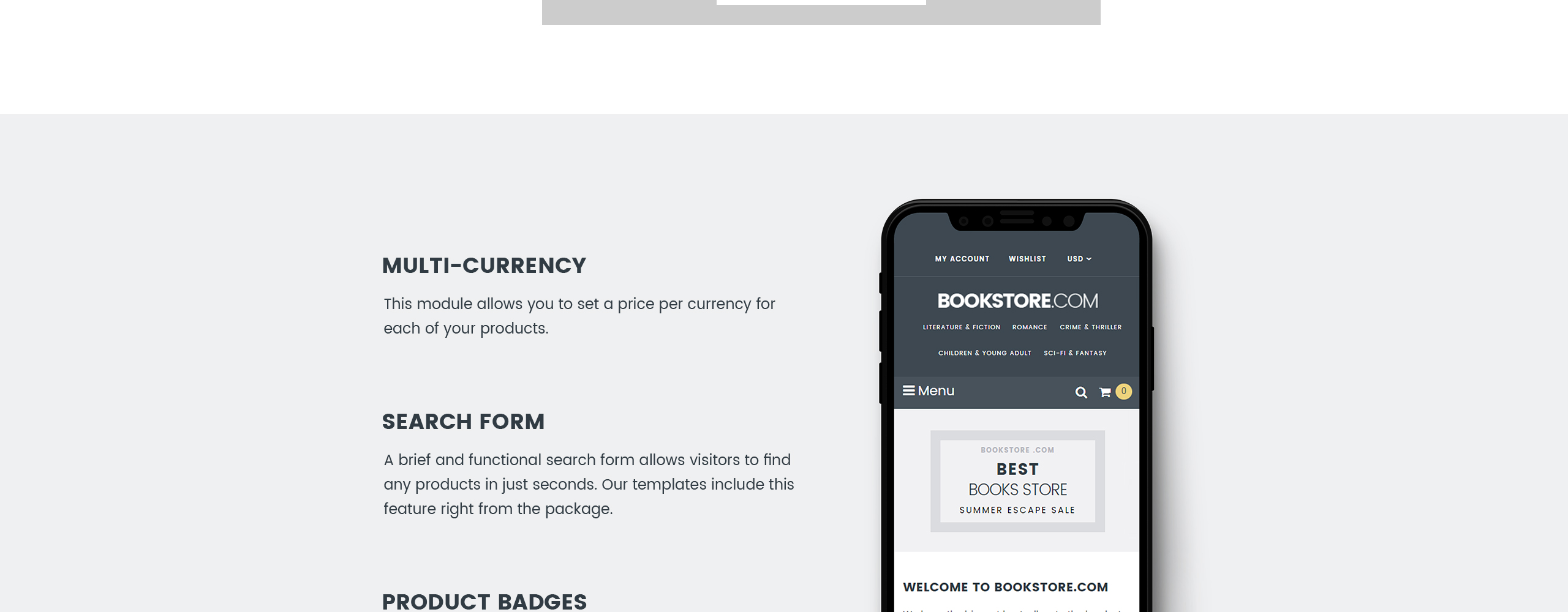 книги отзывчивая тема shopify