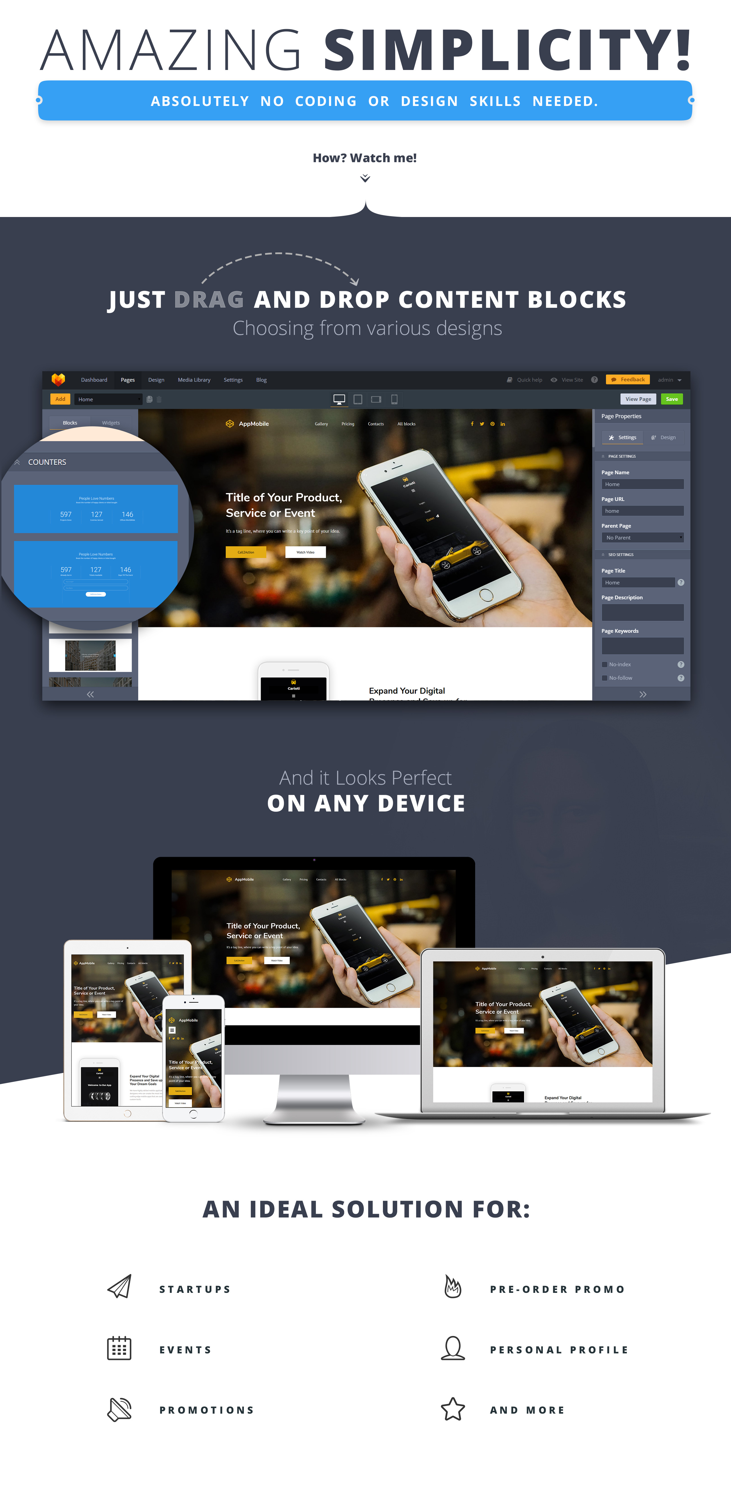 приложение mobile motocms 3 шаблон целевой страницы
