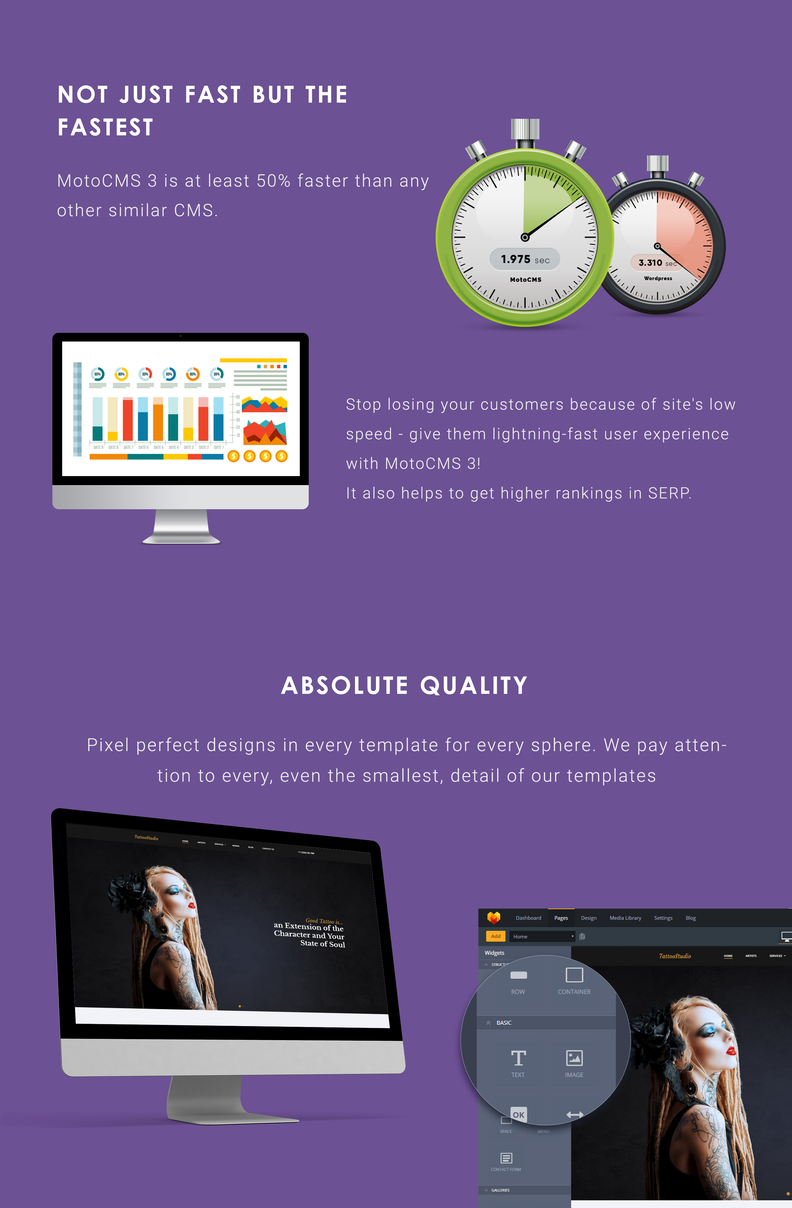 шаблон artist studio moto cms 3