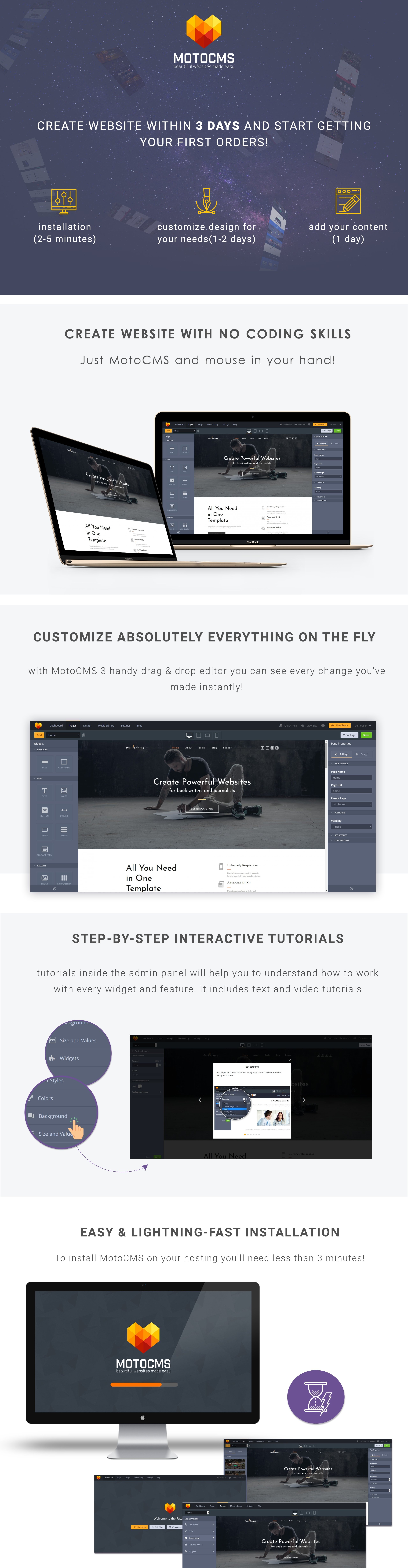 автор шаблона moto cms 3