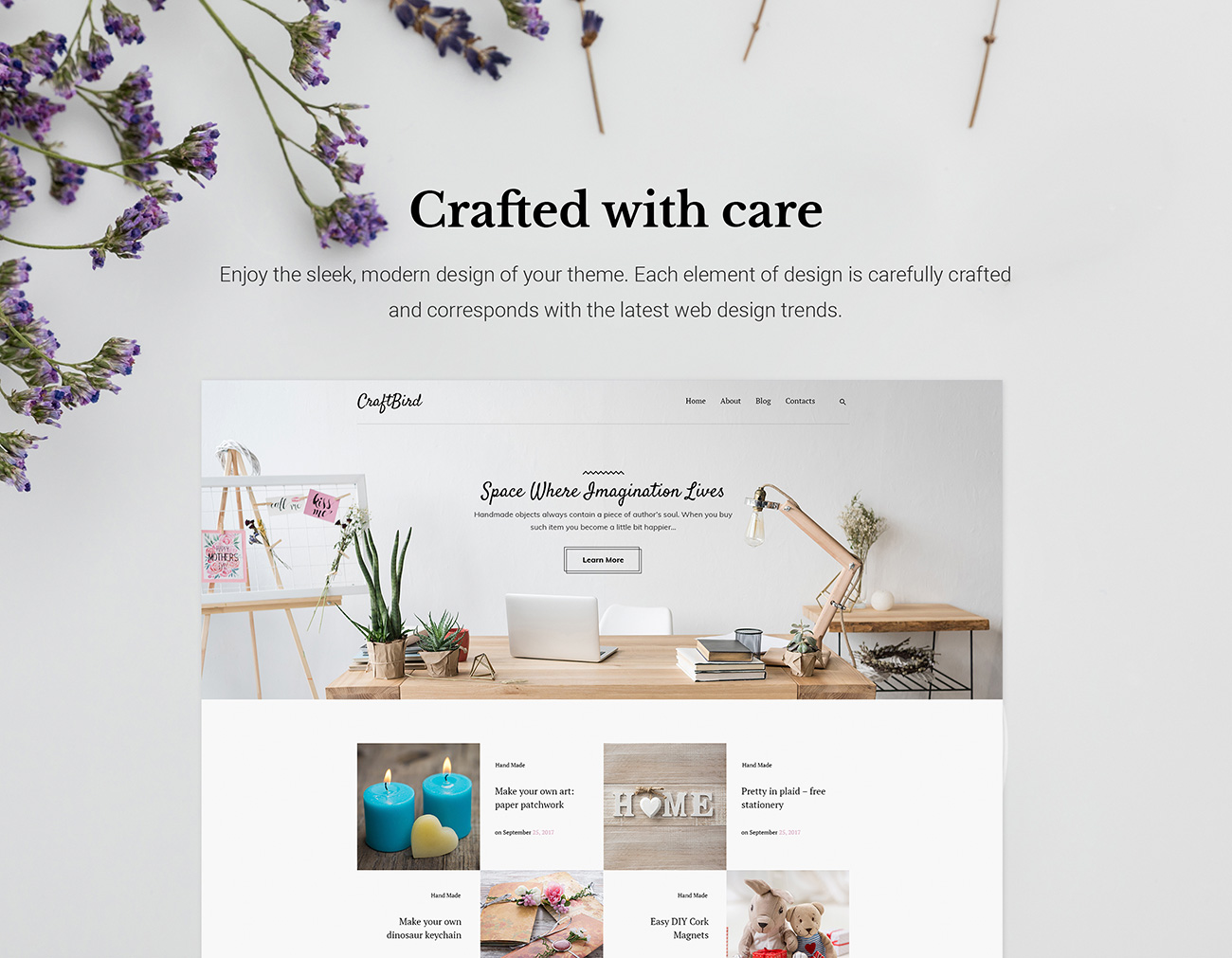 handmade artist personal blog wordpress theme