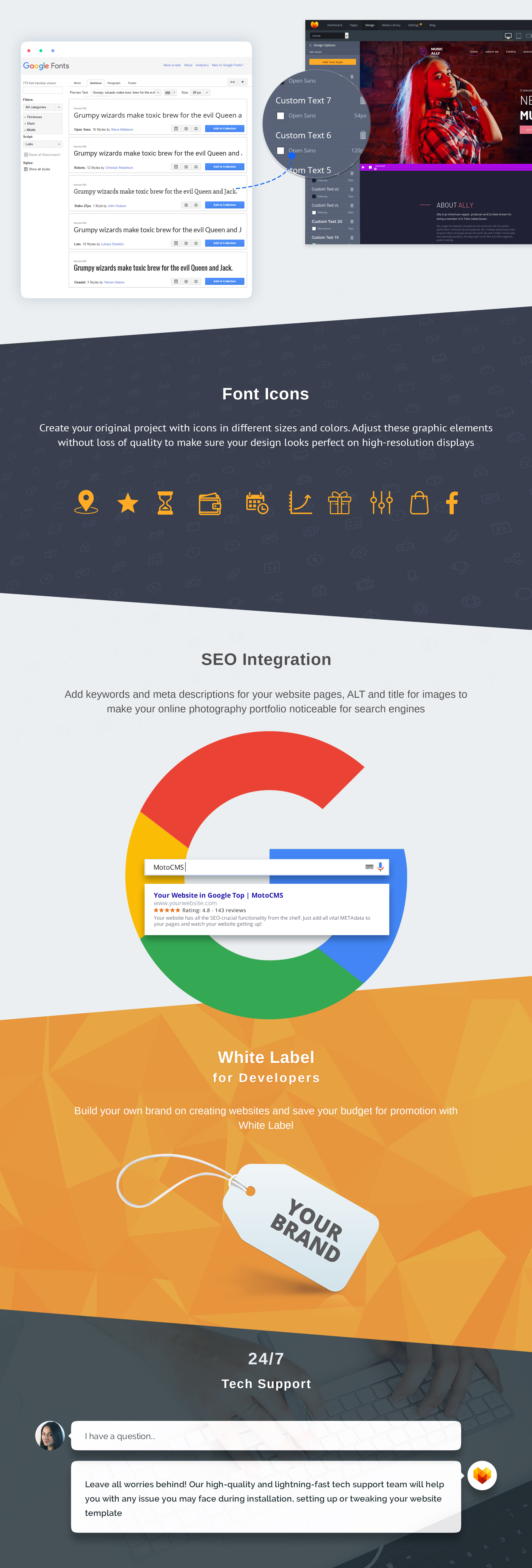 шаблон dj premium moto cms 3