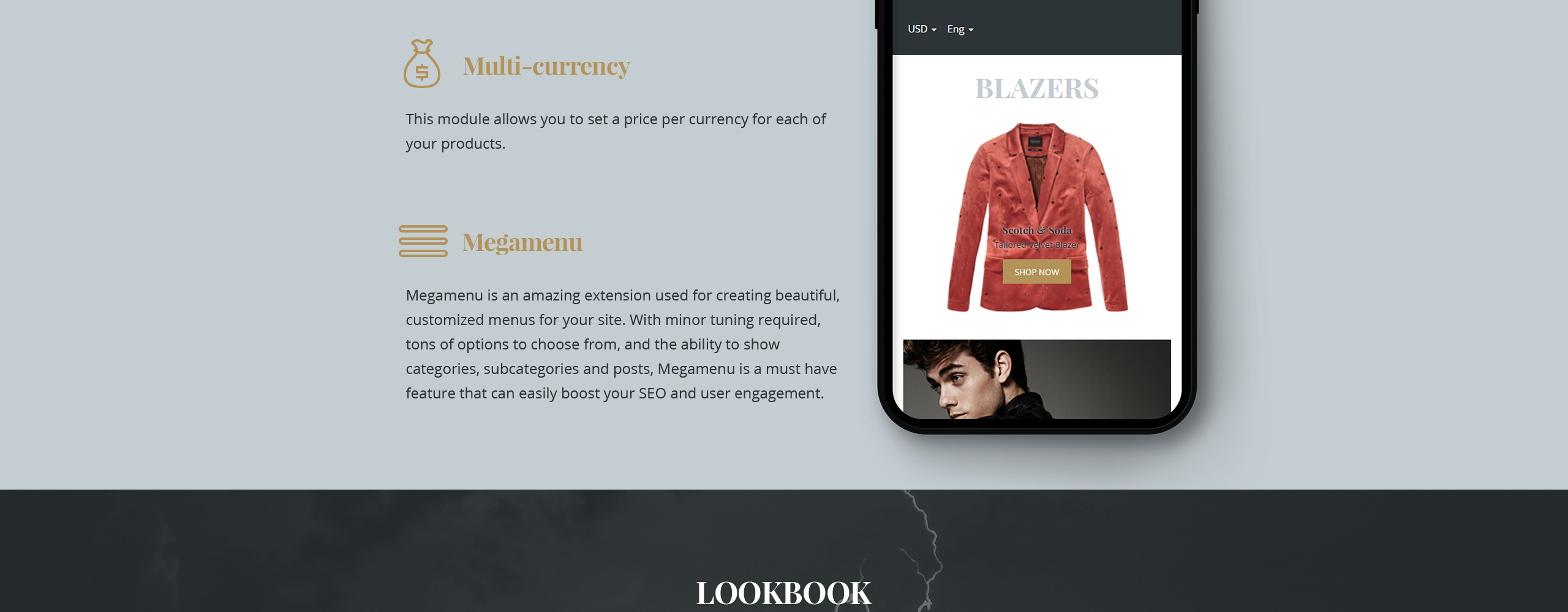 модный магазин отзывчивый шаблон opencart
